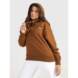 Sudadera Calvin Klein Con Logo Mujer Café