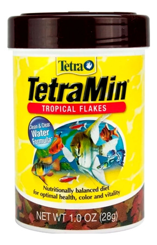 Tetra Min Tropical Flakes 28g Alimento Acuario Escamas