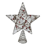 Puntal Estrella Alambre Rattan 30cm #30812 - Sheshu Navidad