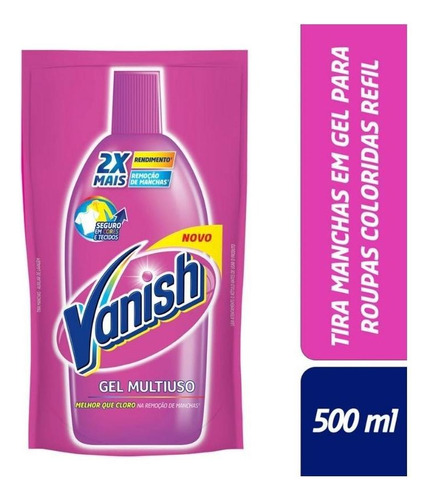 Tira Manchas Gel Multiuso Vanish Sachê Sem Cloro 500ml Ref