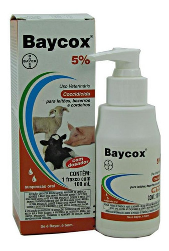 Baycox 5% Para Coccidiose Em Leitões, Bezerros E Cordeiros