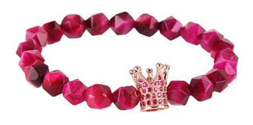 Pulsera Krasha Corona Piedras De Colores Unisex Plifpr120