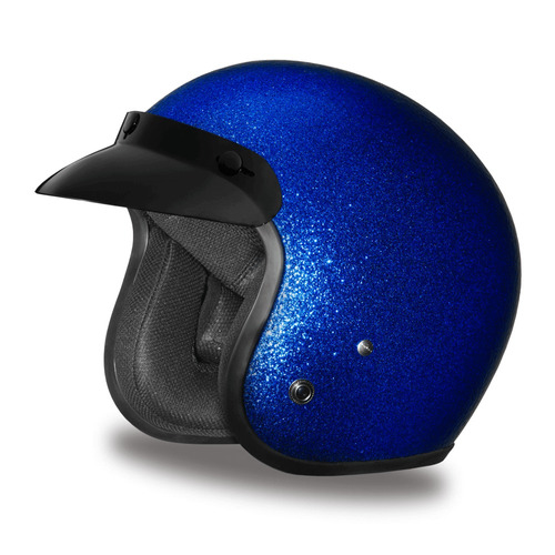 Daytona Helmets D O T Cruiser - Blue Metal Flake