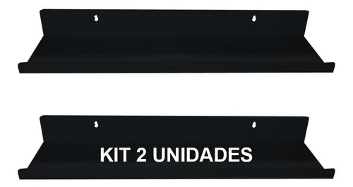 Kit 2 Prateleira Aerea Industrial 60cm 60x12 Aço Carbono