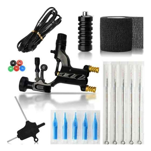 Kit Tatuagem Tattoo Maquina Dragonfly Clip Cord Agulha Grip 