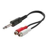 Cable Adaptador Conversor Plug 6.5 Mono A Rca Doble Jack  