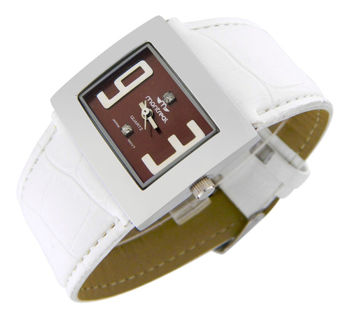 Reloj Montreal Mujer Ml1481 Strass Malla Cuero Sintético