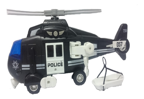 Helicóptero Polícia Resgate - Som E Luzes - 14cm