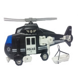 Helicóptero Polícia Resgate - Som E Luzes - 14cm