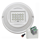 Kit 4 Luces Led De Pileta Hormigon 15w Blanca 30cm Plastica