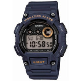 Reloj Casio W-735h-2avdf Con Alarma Vibratoria Para Hombre, Color Azul