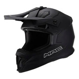 Casco Moto Cross Enduro Mx Mac Virtus Solid Negro Mate 