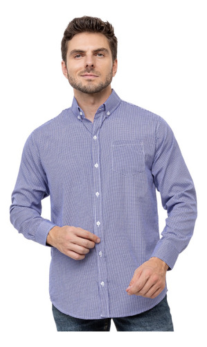 Camisa Social Masculina Fio Tinto Elegante Empório Colombo