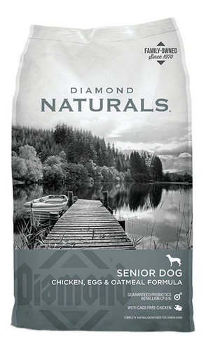 Alimento Diamond Naturals Para Perro Senior De Raza Pequeña, Mediana Y Grande Sabor Pollo, Huevo Y Avena En Bolsa De 6lb