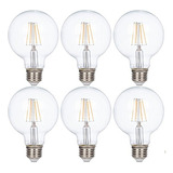 Pack X6 Ampolleta Led Globo Edison Vintage Clásico Retro 6w