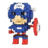 Capitán América Mini Blocks Super Héroes Rompecabezas 3d 
