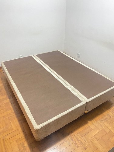 Cama Queen Size (base Bipartida + Colchão Ortopédico)