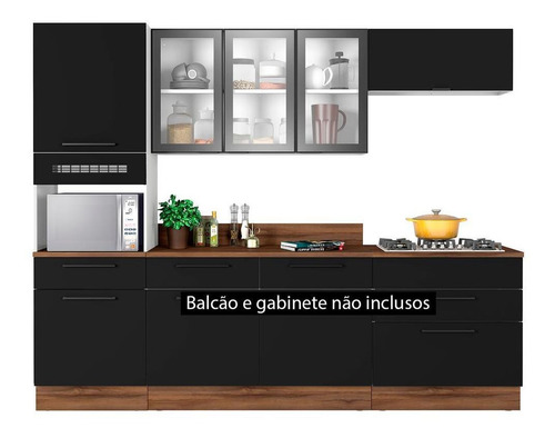 Cozinha Em Aço 3 Peças, 6 Portas, Com Vidro - Itatiaia Exclusive