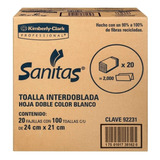 Toalla Interdoblada Sanitas 2000pz Caja+ Envio Gratis