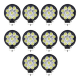 Faro Led Circular 9 Led 27 Watts 12v X 10 Unidades Premium 