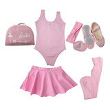 Kit Roupa De Ballet Infantil ( Collant Regata E Saia De Cós)