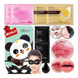 Kit X6 Mascarillas Para Ojeras Y Labios Frutas Colageno