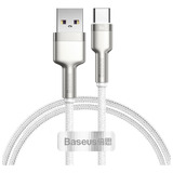 Cable Usb P/type-c Turbo Baseus Metal De 66 W Y 6 A De Nailon, Color Blanco