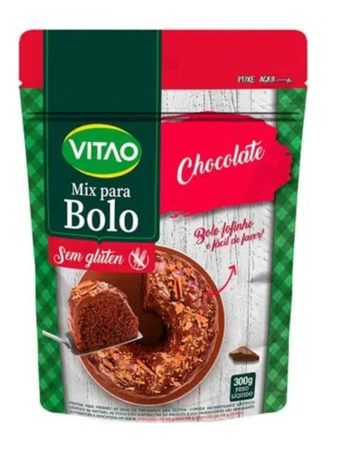 Mistura Para Bolo De Chocolate Sem Glúten 400g - Vitao