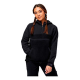 Buzo New Balance Lifestyle Mujer Anorak Sherpa Negro Cli