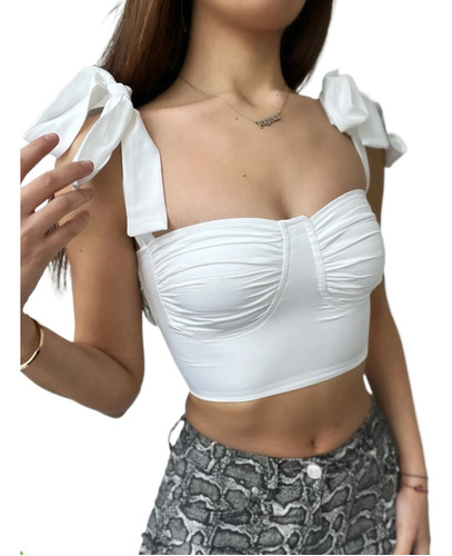 Camiseta Sin Mangas Con Tirantes, Tops Cortos Con Cuello