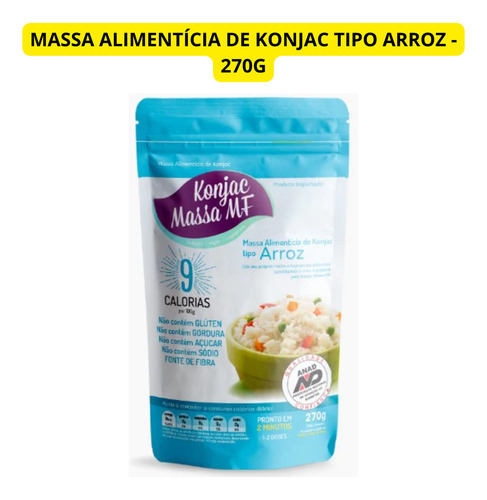 Konjac Massa Alimentícia Saudável Tipo Arroz - Original Nfe