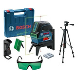 Kit De Nivelación Láser Para Gafas Bosch Gcl 2-15 G TriPod Bt 150, Color Verde