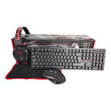 Combo Gamer Teclado + Mouse + Auriculares K59 Rgb Ergonomico