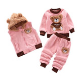 Conjunto Ropa Tres Piezas Sweet Bear Para Niños Termico