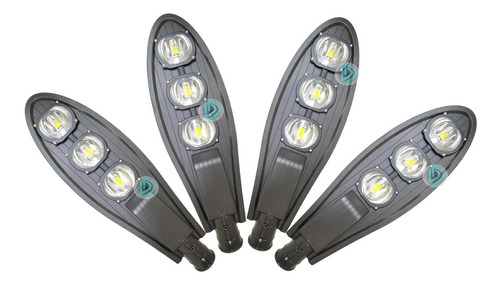 4x Luminárias Poste 150w Bivolt Bf Para Pública/praça/rua