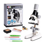 Kit Microscopio Compuesto Con Luz 100x A 450x + Accesorios