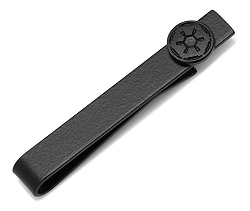 Star Wars Satin Black Imperial Symbol Tie Bar, Con Licencia 