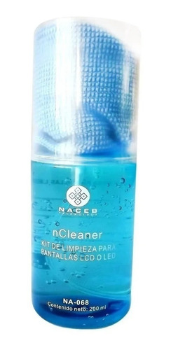 Limpiador De Pantallas Naceb Na-068 200ml Con Paño