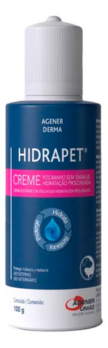 Hidrapet Creme 100g Pós Banho Sem Enxague Para Cães E Gatos Fragrância 100 Gr