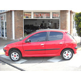 Peugeot 206 Generation  1,4 Nafta  Full  5 Ptas 2010  Rojo