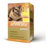 Advocate Gatos Até 4kg 0,4ml Combo 3 Bisnagas Antipulgas