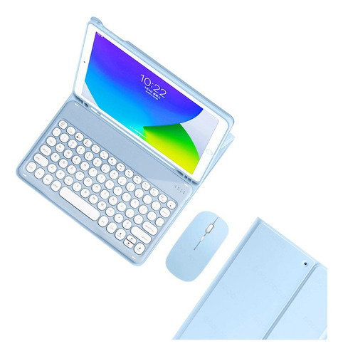 Funda De Teclado Con Mouse Para iPad 9th 10.2 Pulgadas