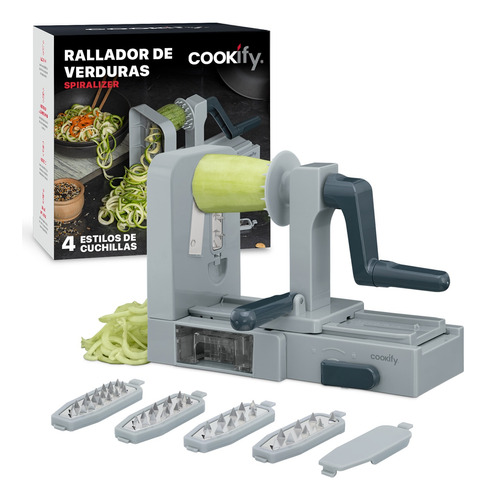 Rallador Y Cortador De Verduras En Espiral Cookify Plegable