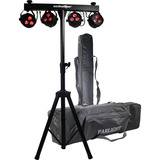 Set Iluminacion 4 Luces Par Led Dmx Con Tripie Para Dj