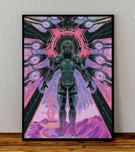 Cuadro 33x48 Poster Enmarcado Mass Effect Videojuego