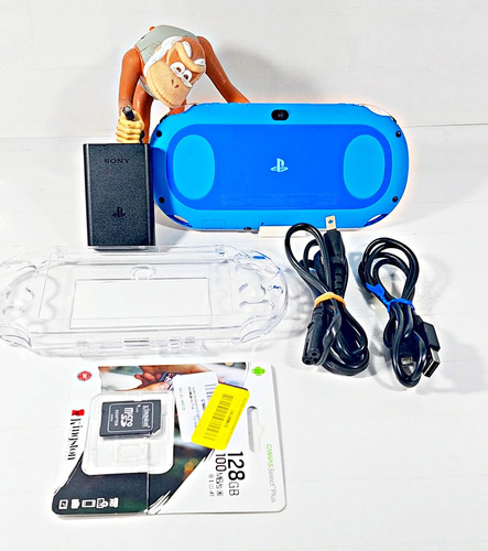 Consola Sony Ps Vita Slim Edicion Blue/black 128gb + Juegos.