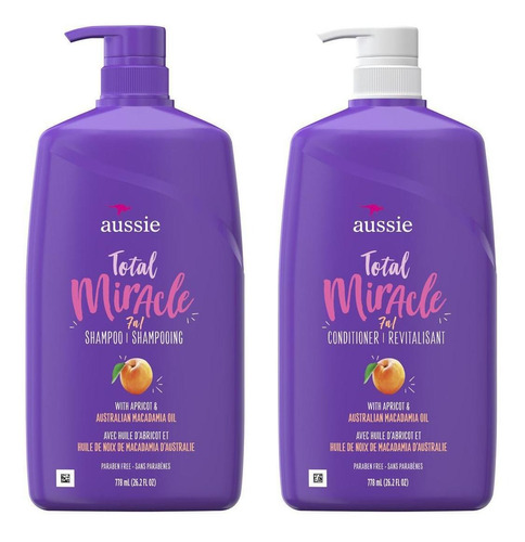 Shampoo + Condicionador Aussie 7n1 Total Miracle 778 Ml- Kit