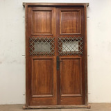 Puerta De Entrada Tablero Con Vidrio Y Reja - Cod: 5628