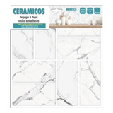 Ceramico Autoadhesivo Muresco Carrara 1666-1 Color Blanco