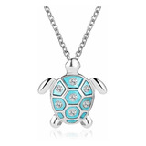 Collar Tortuga Mar Azul Regalo Amor Swarovski Element